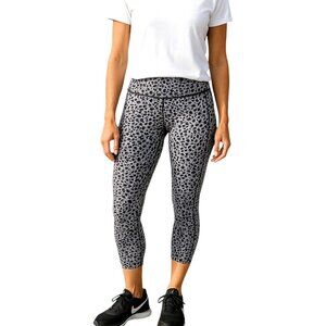 Nike Running  Black Lotus Epic Run Tight‎ Fit Crop Leopard Legging Size XS